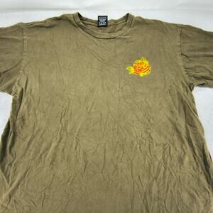 Obey Casual Crew Neck Short Sleeve Graphic Shirt Mens Size Large L Green